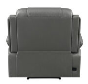 Power recliner upholstered in charcoal performance-grade leatherette by Coaster additional picture 5