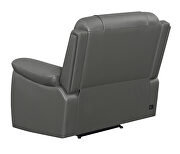 Power recliner upholstered in charcoal performance-grade leatherette by Coaster additional picture 7
