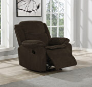 Power motion sofa upholstered in brown performance grade chenille additional photo 5 of 19