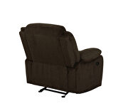 Power glider recliner in brown performance fabric additional photo 5 of 8