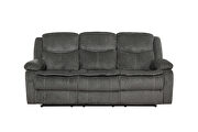 Power motion sofa upholstered in charcoal performance grade chenille by Coaster additional picture 12