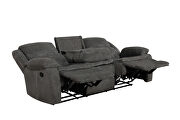 Power motion sofa upholstered in charcoal performance grade chenille by Coaster additional picture 13