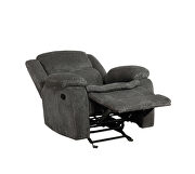 Power motion sofa upholstered in charcoal performance grade chenille by Coaster additional picture 18