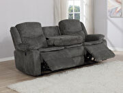 Power motion sofa upholstered in charcoal performance grade chenille by Coaster additional picture 6
