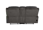 Power loveseat upholstered in charcoal performance grade chenille by Coaster additional picture 10