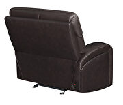 Power motion sofa upholstered in dark brown top grain leather by Coaster additional picture 12