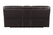 Power loveseat upholstered in dark brown top grain leather by Coaster additional picture 6