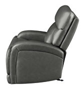Power glider recliner upholstered in charcoal top grain leather by Coaster additional picture 12