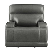 Power glider recliner upholstered in charcoal top grain leather by Coaster additional picture 13