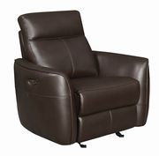 Casual dark brown power^2 glider recliner by Coaster additional picture 9