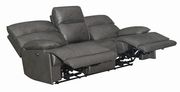 Casual charcoal leather/pvc power sofa by Coaster additional picture 6