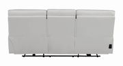 Power sofa in white top grain leather / pvc by Coaster additional picture 5