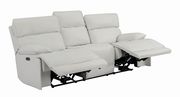 Power sofa in white top grain leather / pvc by Coaster additional picture 7