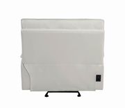 Power glider recliner in white top grain leather / pvc additional photo 5 of 9