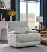 Power glider recliner in white top grain leather / pvc by Coaster additional picture 10