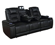 Power motion sofa upholstered in black performance-grade leatherette by Coaster additional picture 12