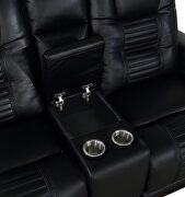Power motion sofa upholstered in black performance-grade leatherette by Coaster additional picture 7