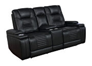 Power motion sofa upholstered in black performance-grade leatherette by Coaster additional picture 8
