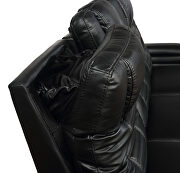 Power motion sofa upholstered in black performance-grade leatherette by Coaster additional picture 10