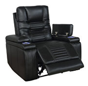 Power2 recliner upholstered in black performance-grade leatherette by Coaster additional picture 7