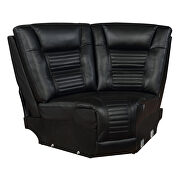7 pc dual power sectional upholstered in a black performance-grade leatherette by Coaster additional picture 15