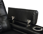 7 pc dual power sectional upholstered in a black performance-grade leatherette by Coaster additional picture 4