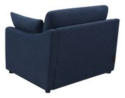 Navy blue linen-like fabric recliner 3pcs sectional by Coaster additional picture 5