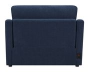 Navy blue linen-like fabric recliner 3pcs sectional by Coaster additional picture 6