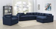 Navy blue linen-like fabric 6pcs recliner sectional by Coaster additional picture 6