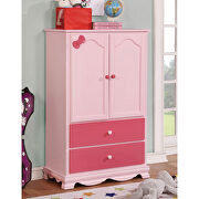 Transitional style pink finish twin bed by Furniture of America additional picture 2