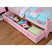 Transitional style pink finish twin bed by Furniture of America additional picture 3