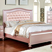 Button tufted rose gold finish twin bed by Furniture of America additional picture 3