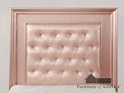 Button tufted rose gold finish twin bed by Furniture of America additional picture 4
