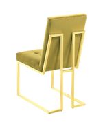 Modern mustard and gold dining chair by Coaster additional picture 2