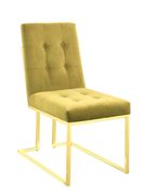 Modern mustard and gold dining chair by Coaster additional picture 5