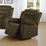 Casual chocolate glider recliner by Coaster additional picture 3