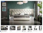 European white high gloss contemporary king bed by Franco Spain additional picture 2