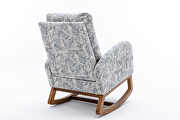 Geometry blue teddy fabric comfortable rocking chair by La Spezia additional picture 12