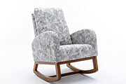 Geometry blue teddy fabric comfortable rocking chair by La Spezia additional picture 8