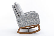 Geometry blue teddy fabric comfortable rocking chair by La Spezia additional picture 9
