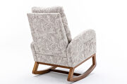 Geometry gray teddy fabric comfortable rocking chair by La Spezia additional picture 7