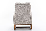 Geometry gray teddy fabric comfortable rocking chair by La Spezia additional picture 8