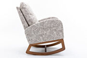 Geometry gray teddy fabric comfortable rocking chair by La Spezia additional picture 9