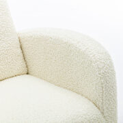 White teddy fabric comfortable rocking chair by La Spezia additional picture 7