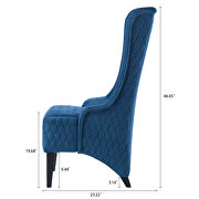 Blue fabric wide wing back chair by La Spezia additional picture 2