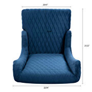 Blue fabric wide wing back chair by La Spezia additional picture 13