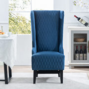Blue fabric wide wing back chair by La Spezia additional picture 3