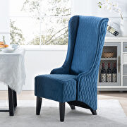 Blue fabric wide wing back chair by La Spezia additional picture 6
