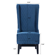 Blue fabric wide wing back chair by La Spezia additional picture 7