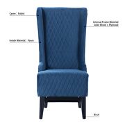 Blue fabric wide wing back chair by La Spezia additional picture 8